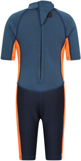 Wetsuit met contrasterende panelen voor kinderen (Helder oranje)