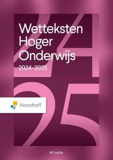 Wetteksten Hoger Onderwijs 2024-2025 -  Redactieraad (ISBN: 9789001045579)