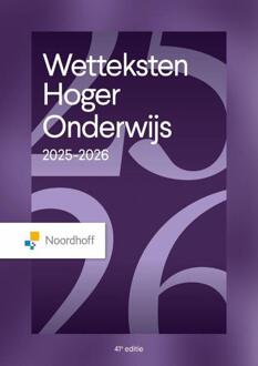 Wetteksten hoger onderwijs 2025-2026 -  Redactieraad (ISBN: 9789001048556)