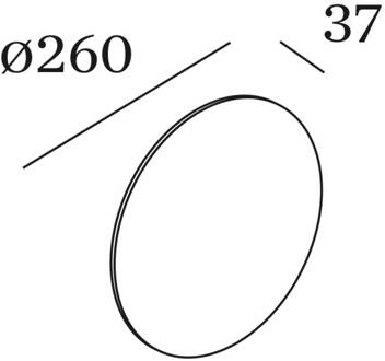 WEVER & DUCRÉ Miles 3.0 ronde wand Ø 26cm zwart