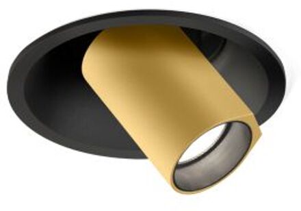 Wever & Ducré Wever Ducre Bliek Round Petit 1.0 Spot - Zwart - Goud