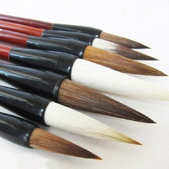 Wezel Haar Borstel Pen Set Traditionele Schilderen Meerdere Haar Kalligrafieborstel Pen Chinese Kalligrafie Praktijk Volwassen Kinderen