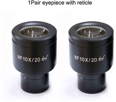 WF10X/20mm Montage Grootte 23.2mm Oculairs Super Wildfield Optische Lens Microscoop Oculair voor Biologische Microscopen 1paar- met reticle