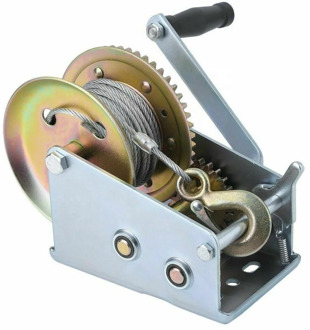 WFHEATER 2500LBS 1134KG Cable Hand Winch Steel Rope Manual Winch For Boat Trailer Car Cross-Border