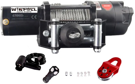 WFHEATER ATV/UTV 6000lbs 2045kg Electric Winch Wire Rope 12V/24V DC Winch Remote Control Winch Set Oversea