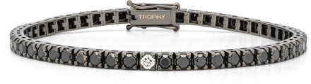 WG black coated black diamond bracelet 3000225