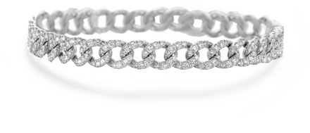 WG diamond cuban link bracelet AB003