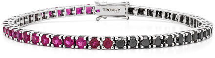 WG double colored pink/black diamond bracelet 072303