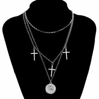 Wgoud Gothic Cross Hanger Choker Ketting Kettingen Voor Vrouwen Meisje Hip Hop Gypsy Club Accessoires Sieraden 06