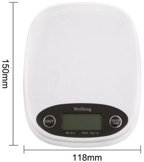 WH-B12 Digitale Mini Balance Pocket Keukenweegschaal Premium Voedsel Schaal Voor Bakken Koken 7Kg/1G Elektronische Weegschaal schaal A1 7kg 0.1g