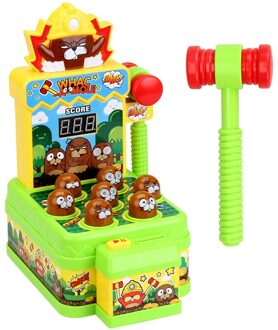 Whac-A-mole Game, Actieve, vroege Educatief Speelgoed Voor 3-8 Jaar Kinderen Met Muziek, Verlichting (2 Zachte Hamer)