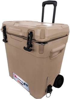 Wheels 65L roto molded wheeled cooler supplier insulated ice cooling cooler box with wheels