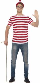 Wheres Wally Kit Red & White with T-Shirt Hat & Glasses