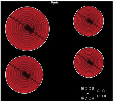 Whirlpool AKT8090NE Keramische kookplaat Zwart