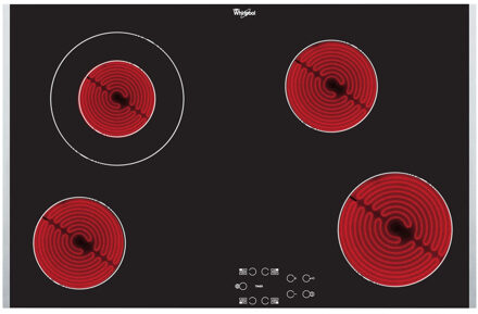Whirlpool AKT8330LX Keramische kookplaat Zwart