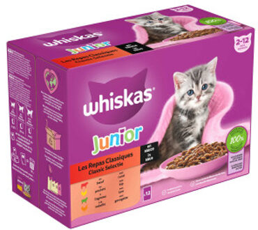 Whiskas Classic Meals 1+ - Kattenvoer - Lam - Kip - 0,012 kg