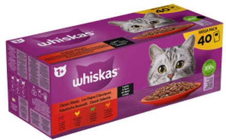 Whiskas Classic Selectie in saus maaltijdzakjes multipack 12x85g dierensnack