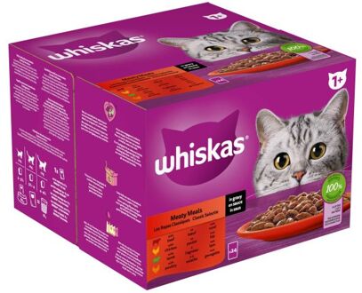 Whiskas Classic Selectie in saus maaltijdzakjes multipack 24x85g dierensnack