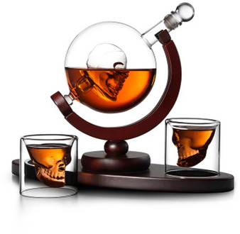 Whiskey Decanter Wine Separator Antique Ship Mini Globe Shape Frosted Glass Bottle Beer Drinking Dispenser Barware Supplies