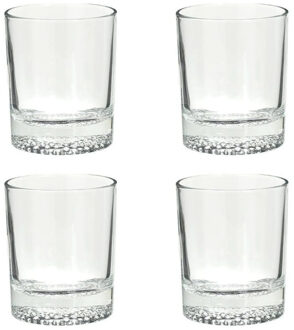 Whisky tumbler glazen - 4x - transparant - 300 ml