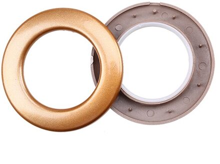 WHISM Gordijnen Ringen 8 pcs Plastic Laag Geluidsniveau Romeinse Ring Douchegordijn Staven Ring Oogje voor Gordijn Accessoires Home Decor matte goud