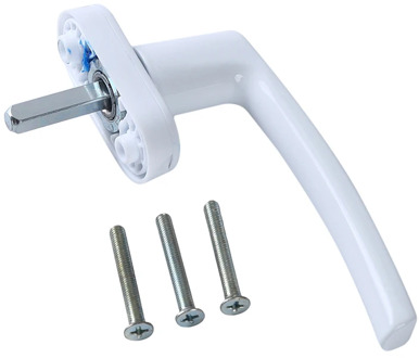 White Aluminum Alloy Window Handle with Locks Universal Door Handle Key Locking for Double Glazing Door Turning