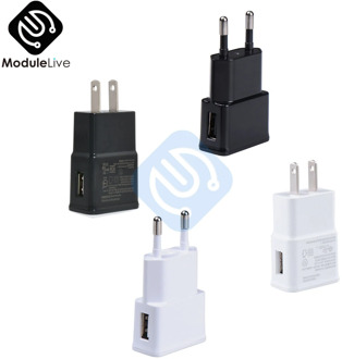 White Black 5V 2A EU US Plug 1 Port USB Wall Charger Fast Power Adapter Travel