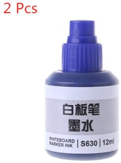 White Board Pen Inkt White Board Pen Aanvullen Vloeibare Is Geschikt Voor Alle Soorten Van White Board Pen Voor Kantoor en School Gebruik blauw 2stk