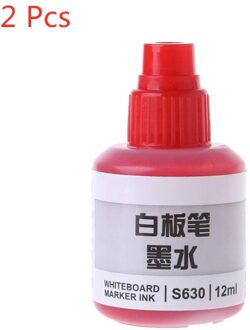 White Board Pen Inkt White Board Pen Aanvullen Vloeibare Is Geschikt Voor Alle Soorten Van White Board Pen Voor Kantoor en School Gebruik rood 2stk