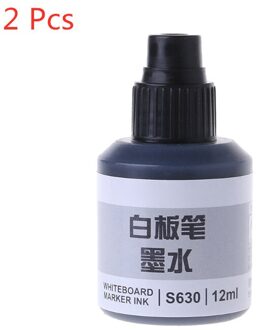 White Board Pen Inkt White Board Pen Aanvullen Vloeibare Is Geschikt Voor Alle Soorten Van White Board Pen Voor Kantoor en School Gebruik zwart 2stk