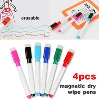 White Board Pen Magnetische Whiteboard Pen Whiteboard Marker Pennen 4 Kleur Willekeurige Uitwisbare Schoolbenodigdheden Graffiti Student