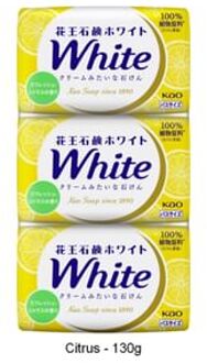 White Body Soap Citrus - 130g × 3
