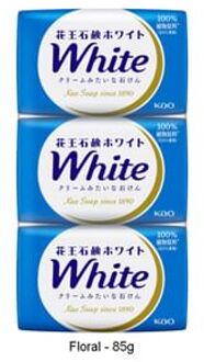 White Body Soap Floral - 85g × 3
