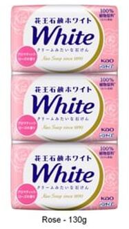 White Body Soap Rose - 130g × 3