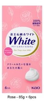 White Body Soap Rose - 85g × 6