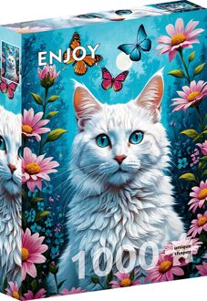 White Cat Puzzel (1000 stukjes)