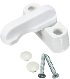 White Crescent Shape Window Door Lock Sash Security Swing Lock Latch Housing Safely Opening And Closing Handle Lock