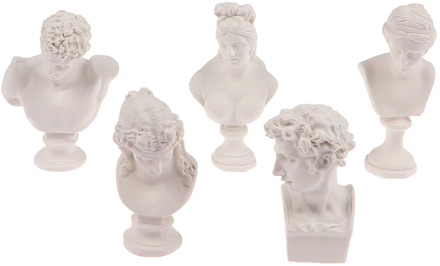 White Resin Bust Sculpture 1/12 Dollhouse Miniature Furniture Simulation Pretend Doll House Accessoreis