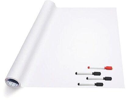 Whiteboard Folie XL Zelfklevend met 4 Stiften met Wisser - 60 x 200 cm