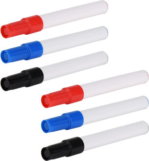 Whiteboard markers - 6x stuks - multi - stiften - dun - uitwisbaar - kantoor - school