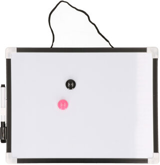 Whiteboard/memobord magnetisch - met marker en magneten - 21 x 30 cm