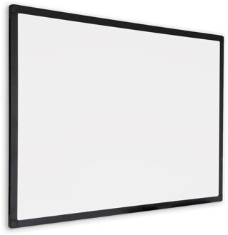 Whiteboard met zwart frame - Magnetisch - 100x150 cm Wit