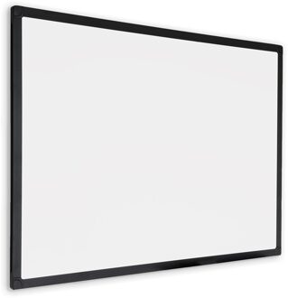 Whiteboard met zwart frame - Magnetisch - 75x100 cm Wit