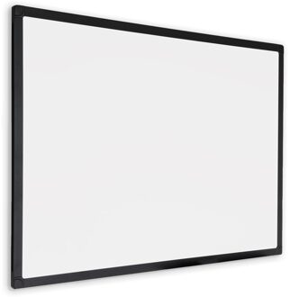 Whiteboard met zwart frame - Magnetisch - 90x120 cm Wit