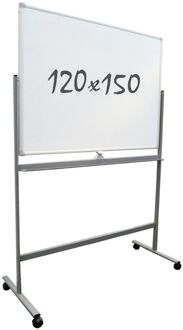 Whiteboard Verrijdbaar - Dubbelzijdig - Magnetisch - 120x150 cm