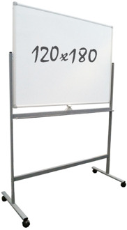 Whiteboard Verrijdbaar - Dubbelzijdig - Magnetisch - 120x180 cm Wit