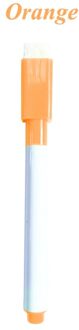 Whiteboard Water Kleur Pennen Magnetische Gum School White Board Nevera Marker Pen Droog Vegen Gum Rubber Borstel Koelkast oranje
