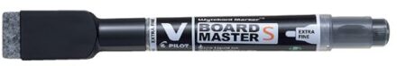 whiteboardmarker V-Board Master S + wisser, extra fijn 1,3 mm, zwart 10 stuks