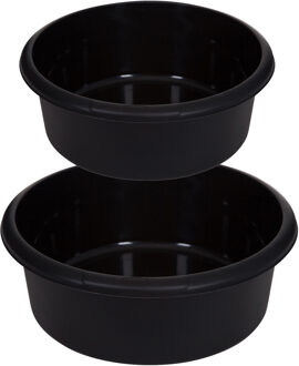Whitefurze Afwasteil/afwasbak - 4 en 8 liter - zwart - 27 x 13 cm - 34 x 13 cm