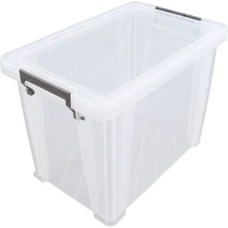 Whitefurze Allstore Opbergbox - 18,5 liter - Transparant - 40 x 26 x 29 cm - Opbergbox